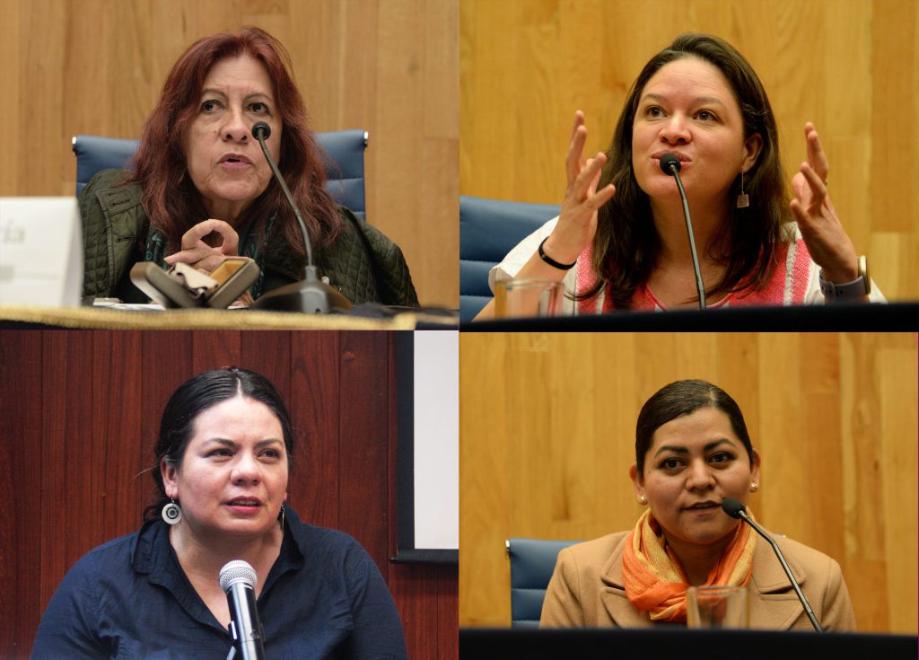 Carola García Calderón, Alejandra González Bazúa, Mónica Amilpas García y Magali Barreto Ávila participaron en distintas actividades, con motivo del #25N.