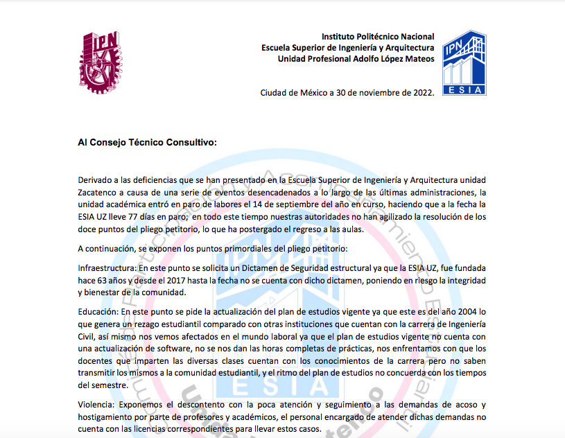 Hay un rezago estudiantil comparado con otras instituciones que cuentan con la carrera de Ingeniería Civil, lo cual es ignorado por la administración politécnica, señalan estudiantes.