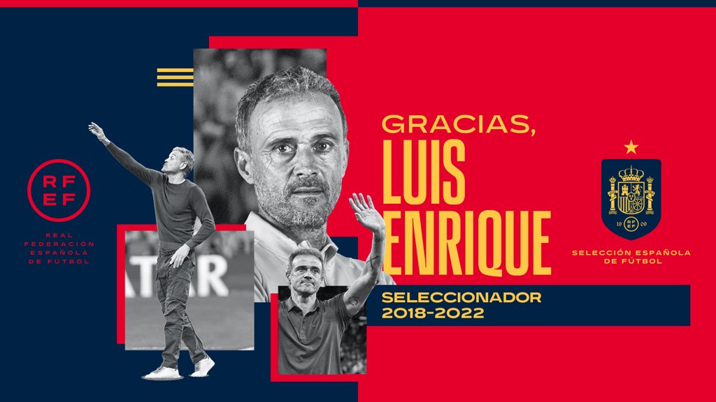 La Real Federación Española de Futbol (RFEF) dio por concluida la era de Luis Enrique al frente de la Selección nacional de España.