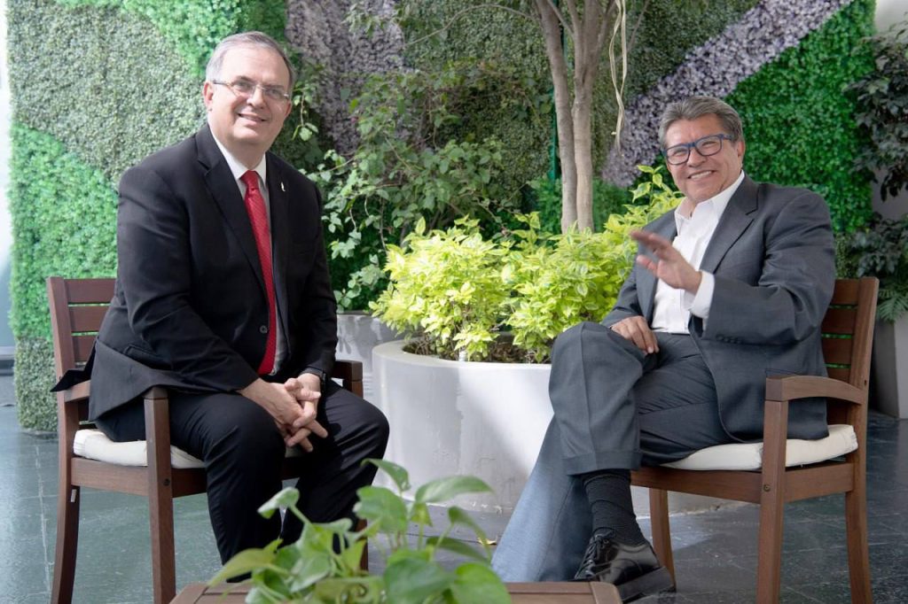 Diálogo entre Ricardo Monreal y Marcelo Ebrard.