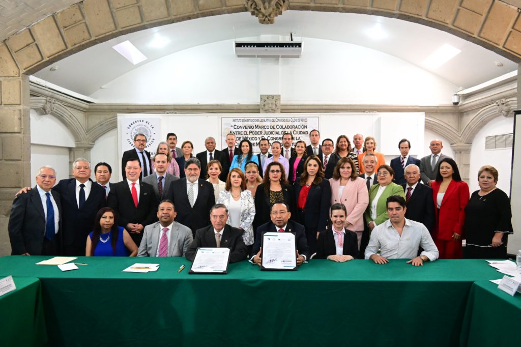 El Congreso de la Ciudad de México y el Tribunal Superior de Justicia (TSJCDMX) celebraron un Convenio Marco de Colaboración.