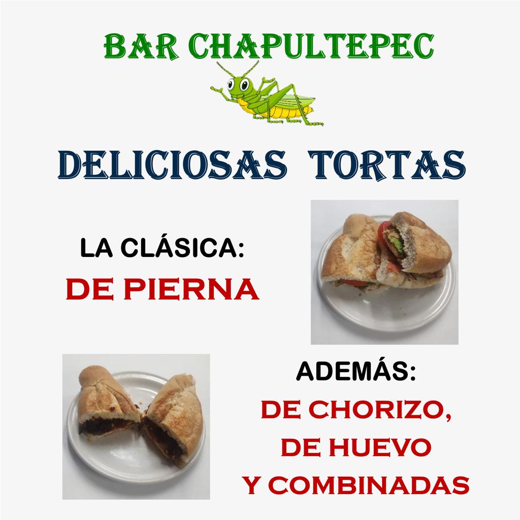 ¡Acá las tortas! y las combinaciones futboleras, en Bar Chapultepec. Colonia Tabacalera, CDMX.