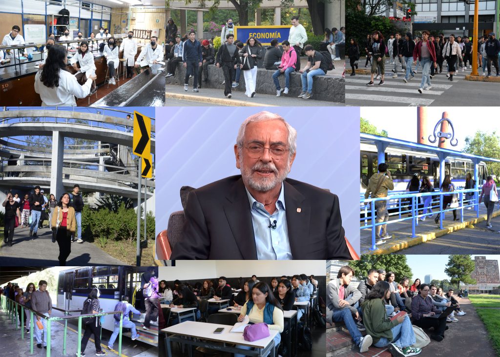 Ofrece el rector Enrique Graue su último mensaje de bienvenida. En unos meses termina su periodo al frente de la UNAM.