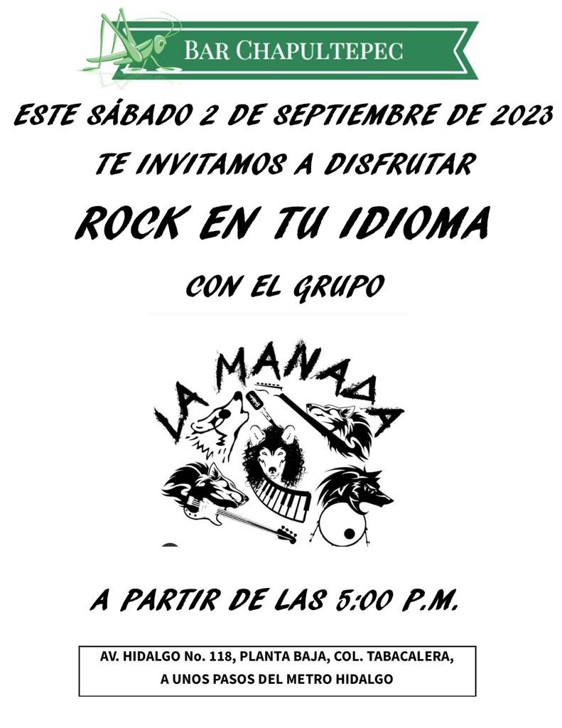 El clásico sábado en Bar Chapultepec: rock con La Manada y fútbol.