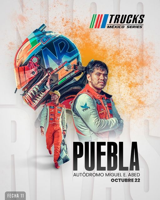 De lograr el podio en Puebla Nico Rivas 24 dará un paso importante para estar en los playoffs de Trucks México Series, y lograr el título de la temporada.