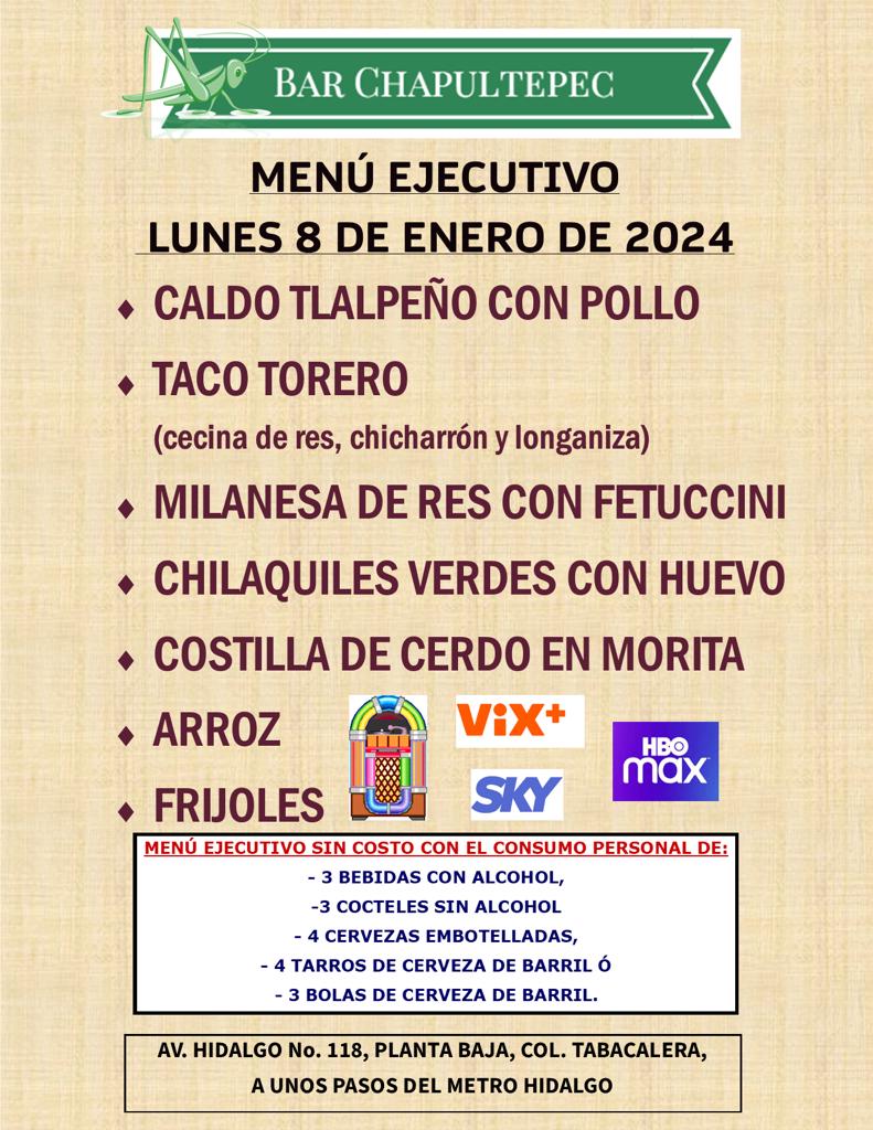 Inicia la semana en Bar Chapultepec, colonia Tabacalera, CDMX.