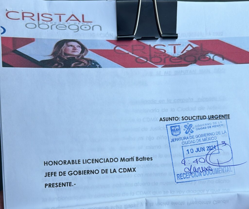 Pido ayuda al Jefe de Gobierno Martí Batres y a la recién electa Presidenta Claudia Sheinbaum Pardo para que no se olvide de los hombres y padres que luchamos por nuestros hijos: Armando Rafael.