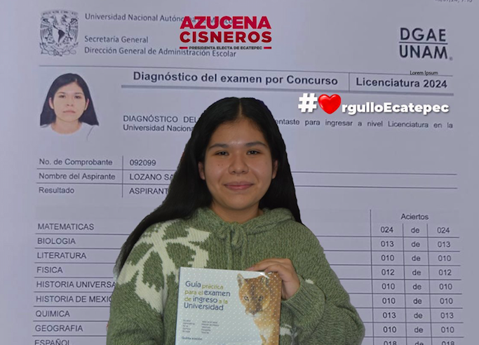 Mariana Yali Lozano Sánchez eligió la carrera de Médico Cirujano en la Facultad de Medicina.