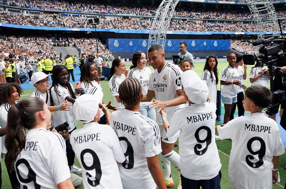 Kylian en la Casa Blanca del fútbol.