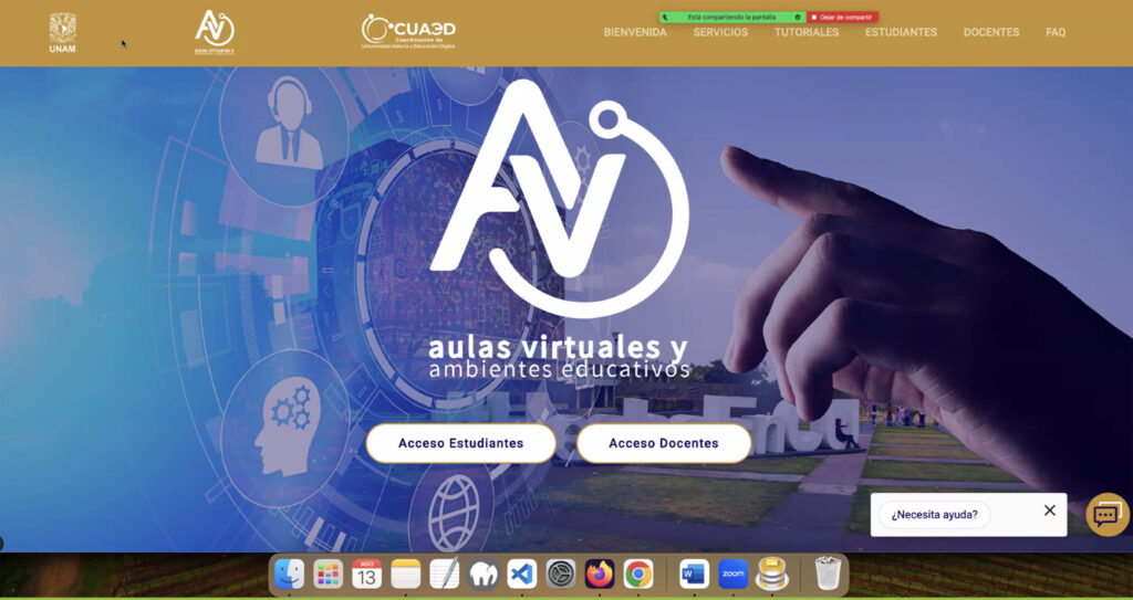 El asistente IA está alojado en https://aulas-virtuales.cuaed.unam.mx