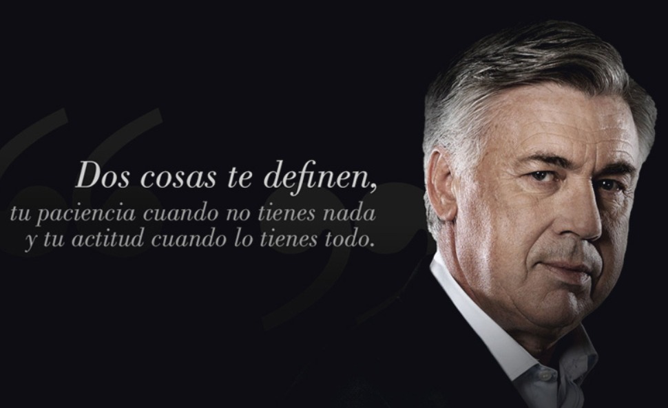 El fútbol es flexible, pero con principios básicos. Ancelotti. Imagen: https://carloancelotti.it/