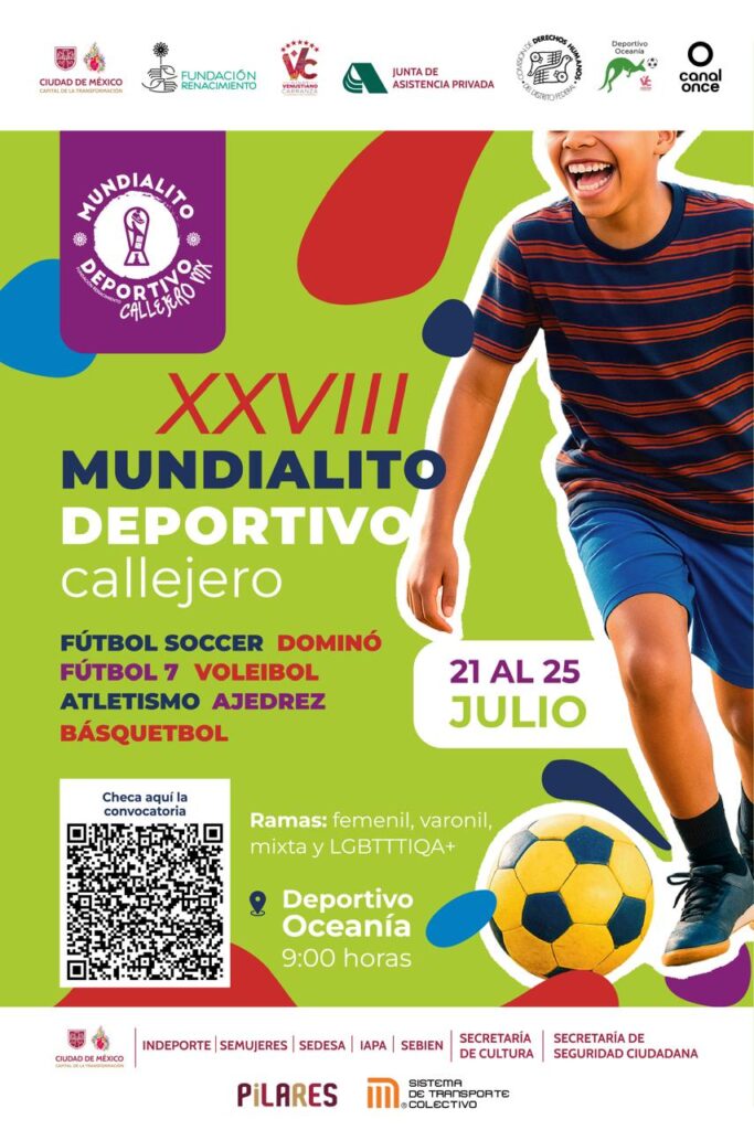 La Capital de la Transformación será la sede de la Vigésima Octava Edición del “Mundialito Callejero”, el cual se desarrollará del 21 al 25 de julio de 2025