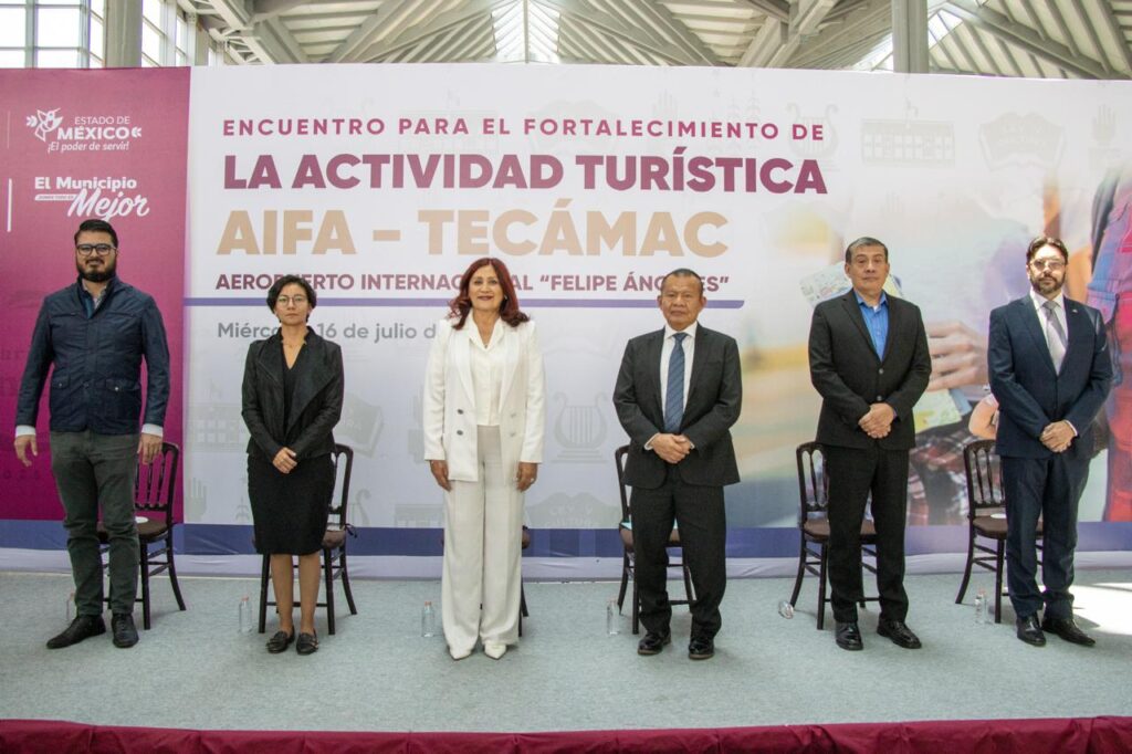 Rosi Wong participa en el Encuentro para el Fortalecimiento de la Actividad Turística AIFA-Tecámac, para posicionar el municipio como un punto de inversión y desarrollo económico.