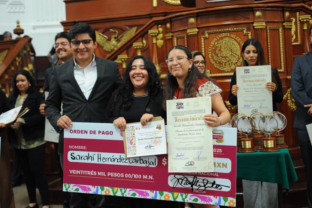 Jóvenes de la Ciudad de México reflejo de la lucha  para terminar con las desigualdades. Entrega del “Premio de la Juventud de la Ciudad de México 2025”.