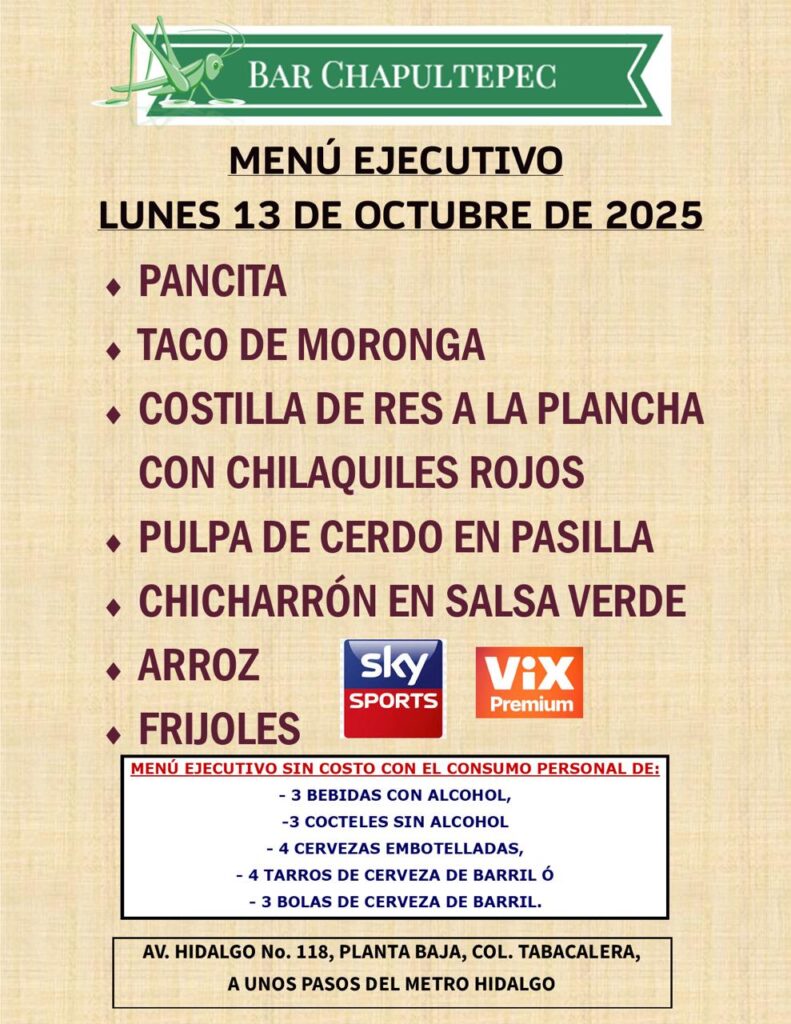 Hay siempre algo que celebrar; tienes un lugar en tu Bar Chapultepec.