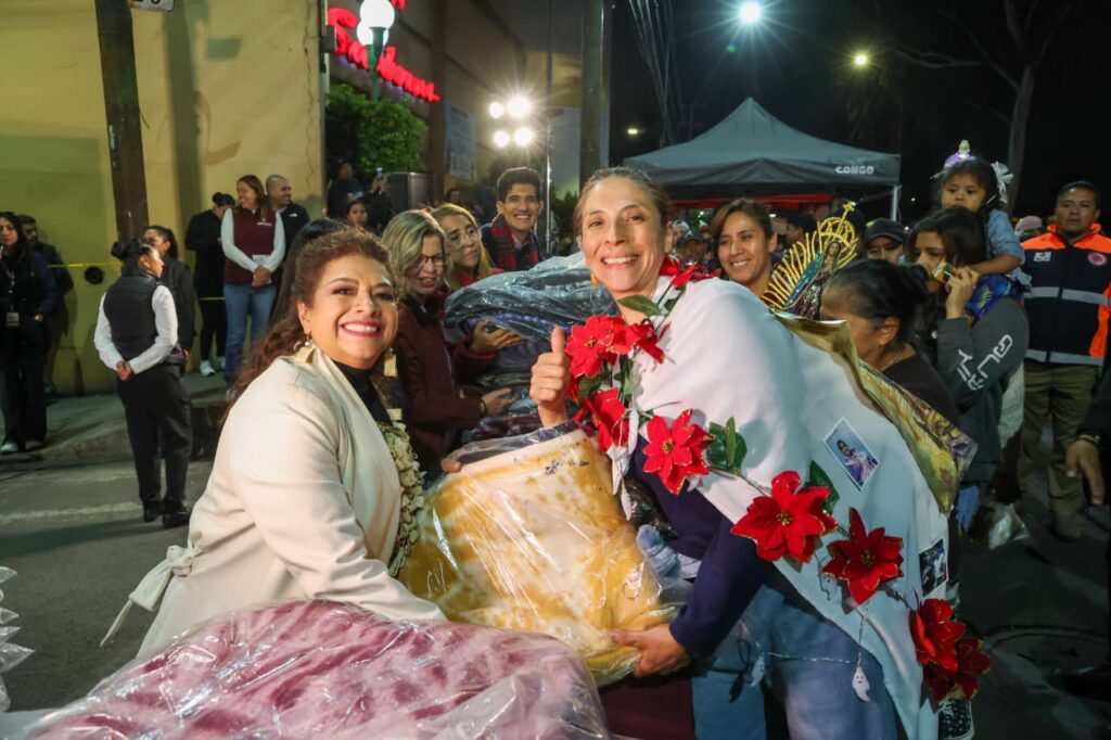 Con cobijas y alimentos calientes Clara Brugada da la bienvenida a millones de peregrinas y peregrinos a la capital; llama a la solidaridad.