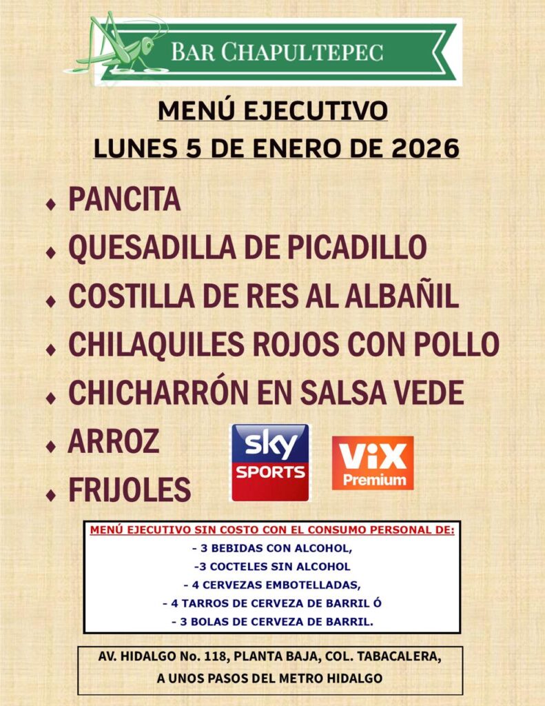Tienes un lugar para celebrar la semana de Día de Reyes Magos, en tu Bar Chapultepec.