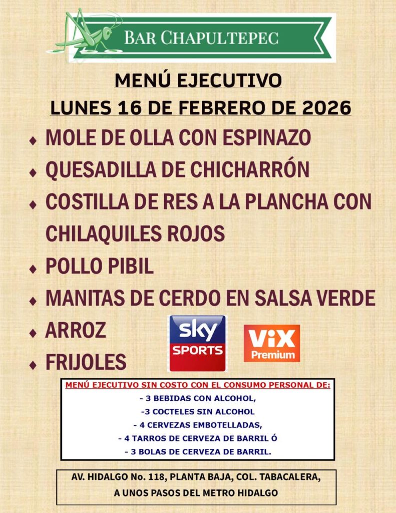 Tienes un lugar reservado para celebrar con amigos y familiares en tu Bar Chapultepec.