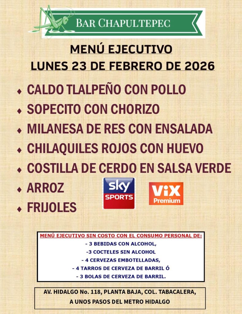 Redondea el mes de la amistad, en tu Bar Chapultepec tienes un lugar. 