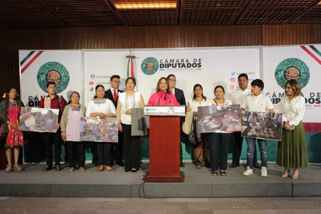 La diputada Xitlalic Ceja García indica que el objetivo es visibilizar el trabajo de las mujeres que elaboran y venden memelas, platillo tradicional de la región.