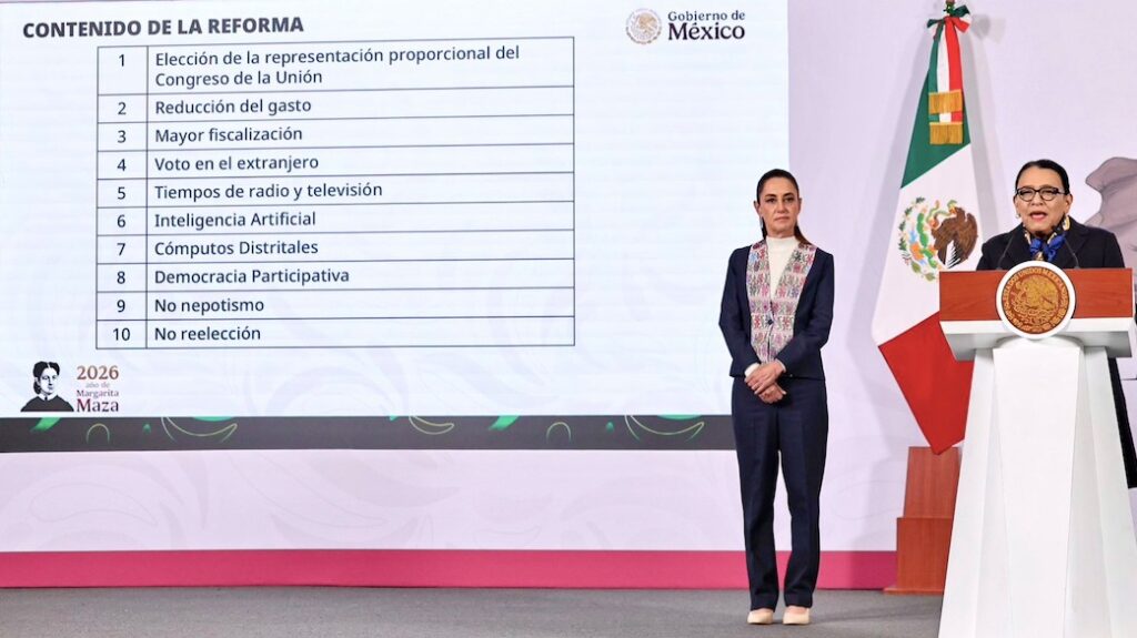 “Es un asunto de principios”: Presidenta Sheinbaum presenta iniciativa de Reforma Electoral; se enviará el lunes 2 de marzo al Congreso.