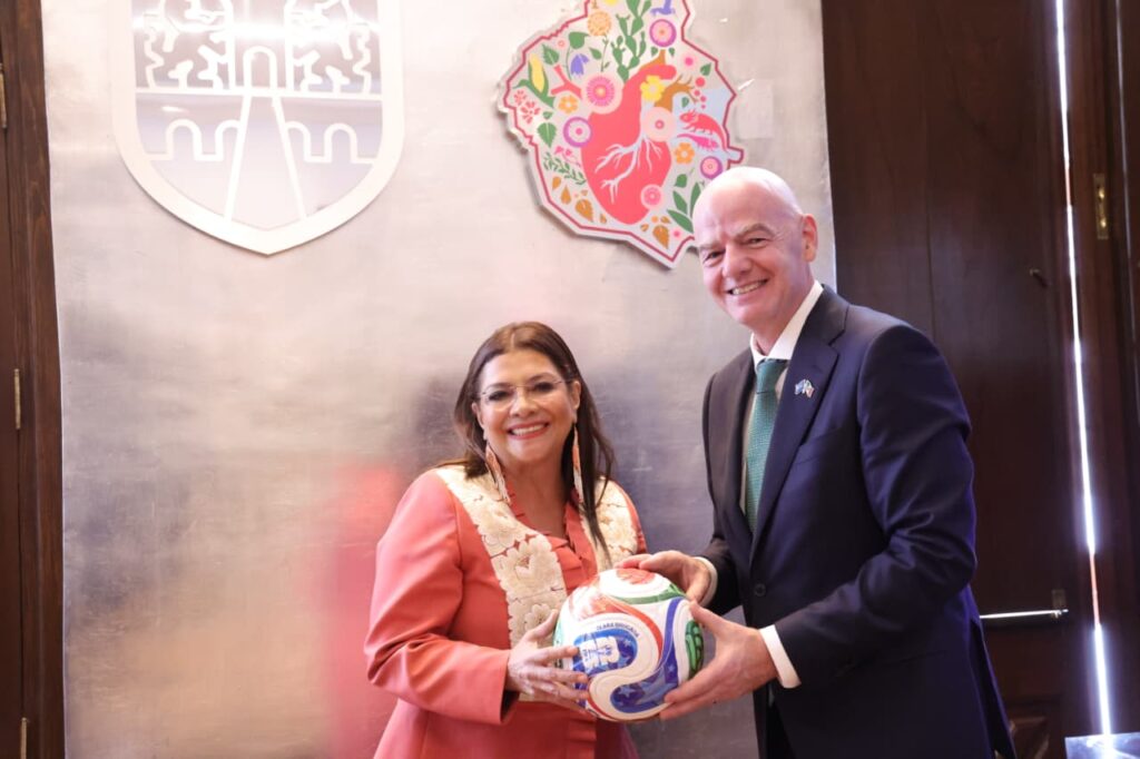 Fructífera reunión con el presidente de FIFA, Gianni Infantino, para fortalecer la coordinación rumbo al Mundial: Clara Brugada.