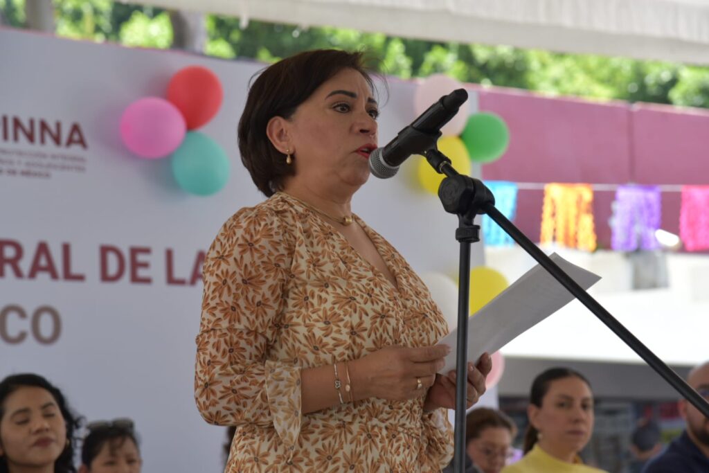 Beatriz Rojas inaugura Feria de los Derechos de Ninas, Niños y Adolescentes. “Que sus derechos se vivan, creando, aprendiendo, conviviendo, para que sus voces sean tomadas en cuenta”, señala.