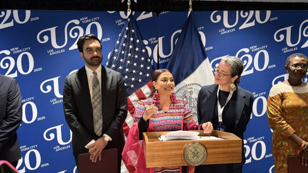 La jefa de Gobierno Clara Brugada inició su participación en el U20, desde Nueva York.