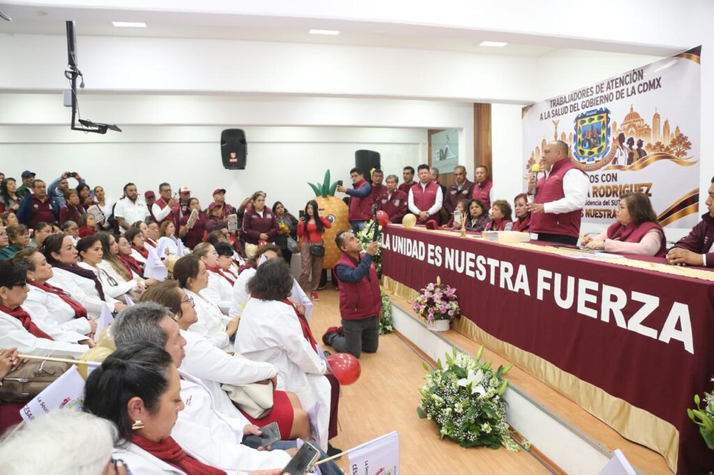 Demostramos con hechos nuestro compromiso con los trabajadores: Cesar Piña Rodrigez, aspirante a presidir el SUTGCDMX, en el Hospital General de La Villa.