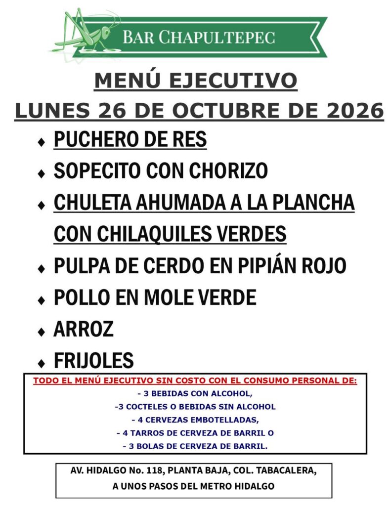 Empieza las celebraciones de Día de Muertos en tu Bar Chapultepec.