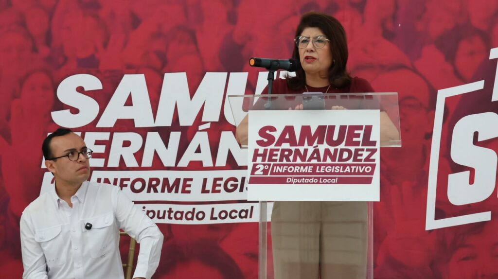Acudió la senadora por el Estado de México, Mariela Gutiérrez Escalante al Segundo Informe del diputado local, Samuel Hernández.