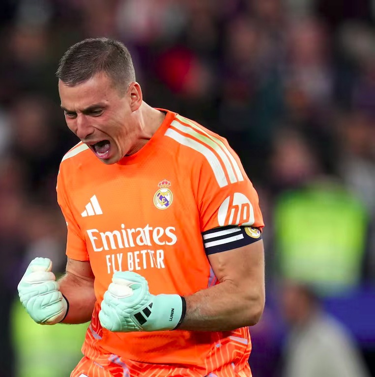 Lunin fue fundamental en la portería para el Madrid. Fotos: realmadrid.com